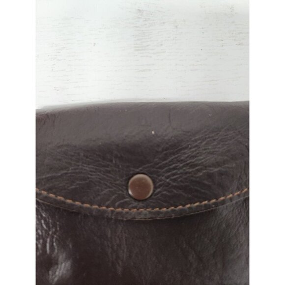 Vintage 70s Tex Tan Trifold Brown Leather Wallet Key Case Card Case Snap Closure - Picture 5 of 9